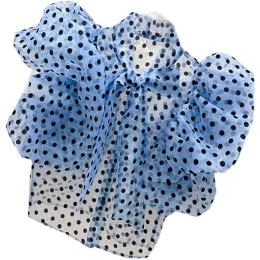 Blusa Suelta de Lunares para Mujer - Cardigan Chiffon Estilo Coreano Verano - Image 3