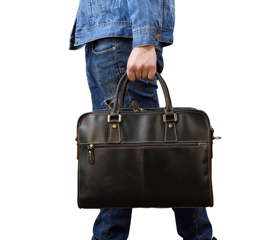 Maletín Ejecutivo de Cuero Crazy Horse Vintage para Hombre - Image 8