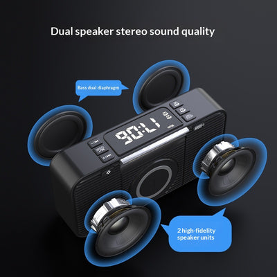Lámpara Nocturna Inteligente con Carga Inalámbrica y Parlantes Bluetooth Duales - Image 4