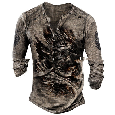 Camiseta Casual de Manga Larga con Estampado Moderno para Hombre - Image 9
