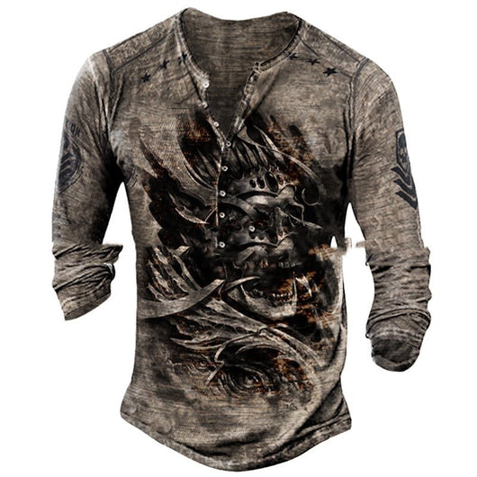Camiseta Casual de Manga Larga con Estampado Moderno para Hombre - Image 9