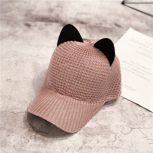 Gorra de Béisbol con Orejas de Gato Transpirable y Protección Solar - Image 13