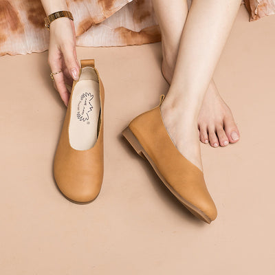Zapatos Planos de Cuero Vacuno para Mujer - Diseño Minimalista - Image 7