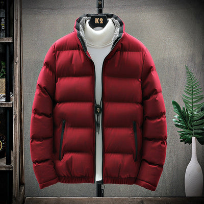Chaqueta Acolchada de Algodón para Hombre con Cuello de Piel - Estilo Casual Deportivo - Image 7
