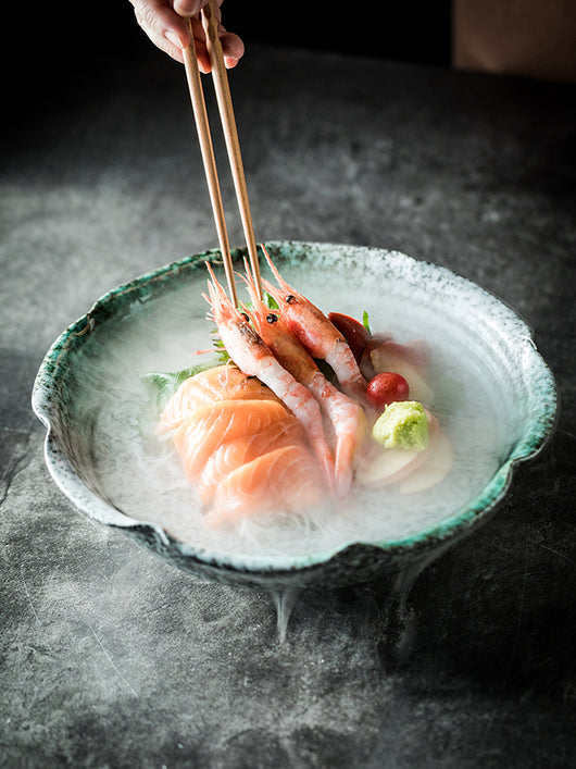 Plato de Cerámica para Sashimi con Hielo Seco - Image 10