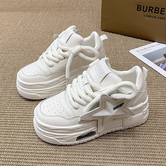 Tenis Blancos Plataforma Casual Versátiles para Mujer - Image 4