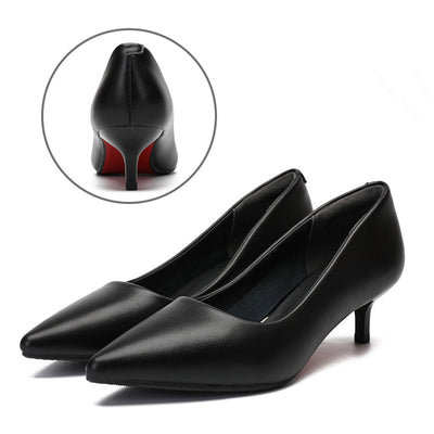 Zapatos de Trabajo para Mujer en Cuero Negro - Image 6