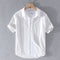 Camisa de Lino Manga Corta para Hombre - Comodidad de Verano