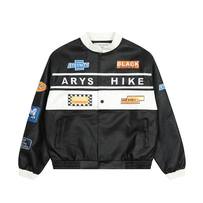 Chaqueta de Cuero Estilo Locomotora para Hombre - Traje de Carreras - Image 7