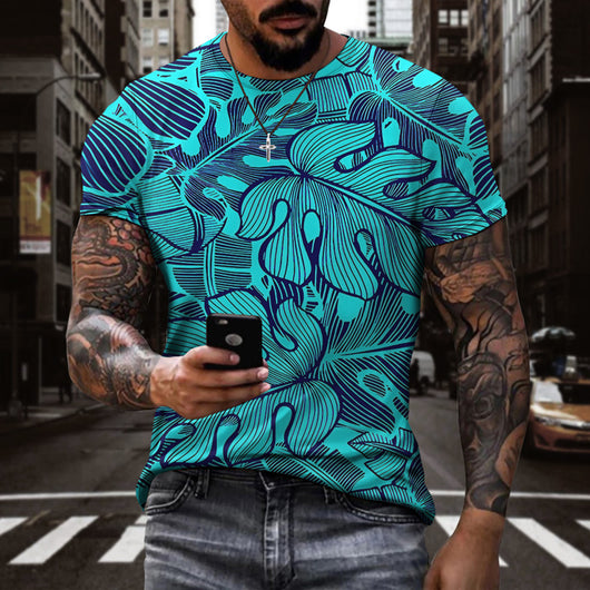 Camiseta 3D Estampado Digital Plantas Hombre y Mujer Manga Corta Deportiva - Image 10