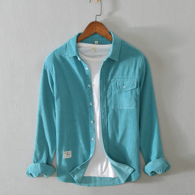 Camisa Casual Holgada de Algodón para Hombre - Diseño Moderno con Solapas y Mangas Largas - Image 9