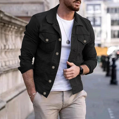 Chaqueta de Mezclilla Slim Fit con Solapa para Hombre - Image 8