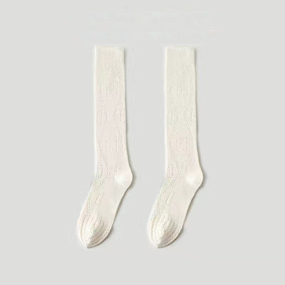 Calcetines JK Estilo Japonés Hueco Negro y Blanco con Relleno Suave - Image 3