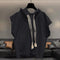 Men's Plus Size Loose Hooded Sleeveless Athletic Vest