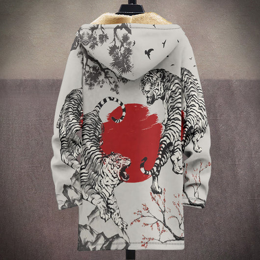 Cardigan con Capucha Grueso para Invierno - Image 15
