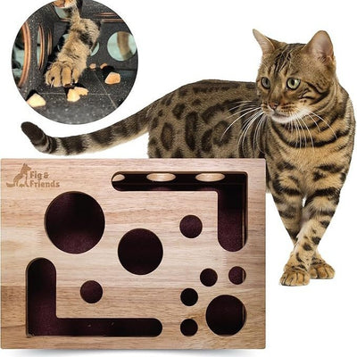Juguete Laberinto de Madera Maciza para Gatos - Entretenimiento Interactivo - Image 4