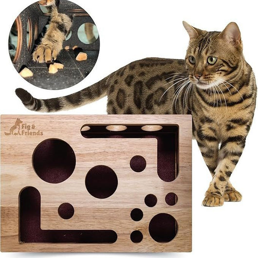 Juguete Laberinto de Madera Maciza para Gatos - Entretenimiento Interactivo - Image 4