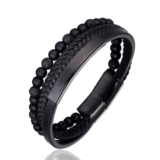 Pulsera de Piedra Natural con Cierre Magnético y Cuero Trenzado - Image 19