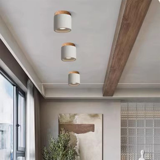 Lámpara de Techo Estilo Japonés con Estructura de Cemento y Diseño Silencioso - Image 3