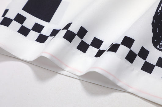Camisa Manga Corta Cuadros Retro para Hombre - Image 9