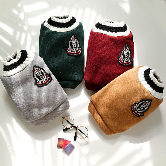 Chaleco Tejido Cuello V para Mascotas