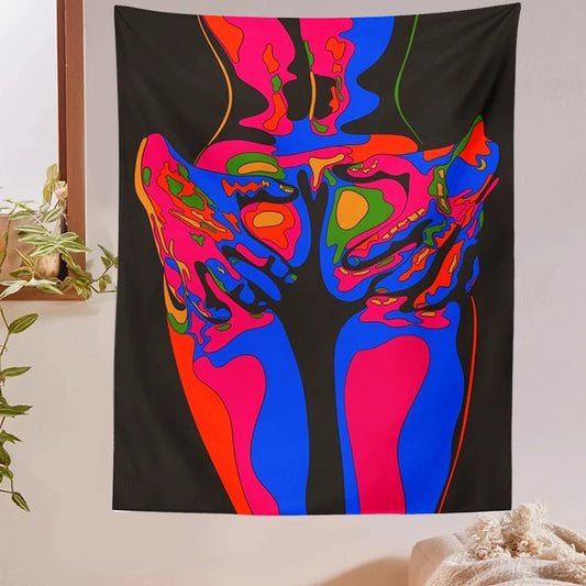 Tapiz Estilo Rock con Colores Fantasía
