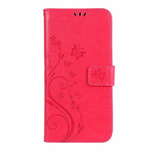 Funda Protectora de Cuero con Mariposas Grabadas - Cartera Abatible para Teléfono - Image 20
