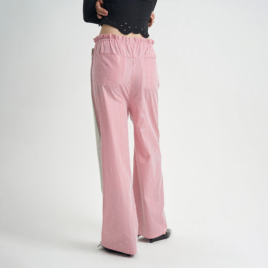 Jeans Rosa con Diseño Patchwork Cuadros para Mujer - Image 3