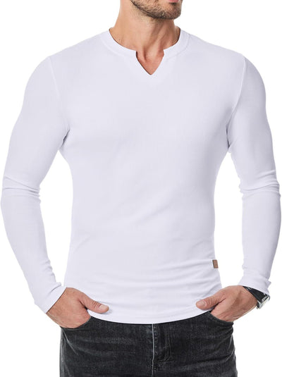 Camiseta Manga Larga Hombre Otoño Invierno - Diseño Sólido Casual - Image 9
