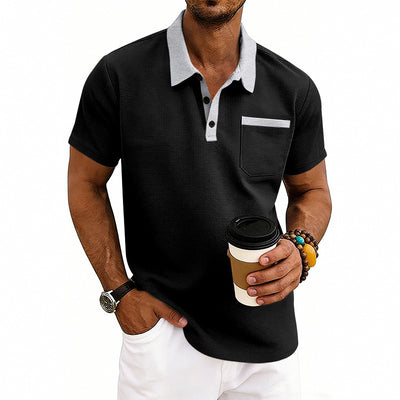 Polo Holgado de Punto Waffle para Hombre - Manga Corta - Image 30