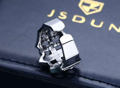 Anillo de Ancla Hueca en Plata 925 Estilo Punk Vintage para Hombre - Image 13