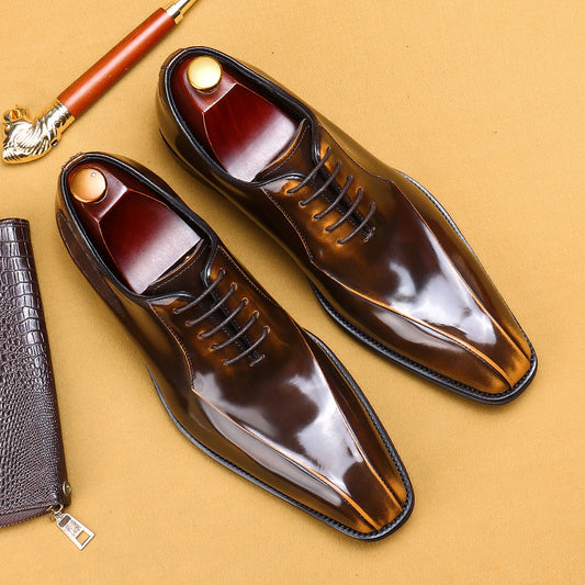 Zapatos Oxford Ejecutivos de Cuero Brillante para Hombre - Image 2