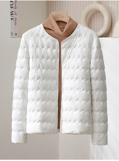 Chaqueta Corta Acolchada para Mujer con Cuello Fruncido - Image 22