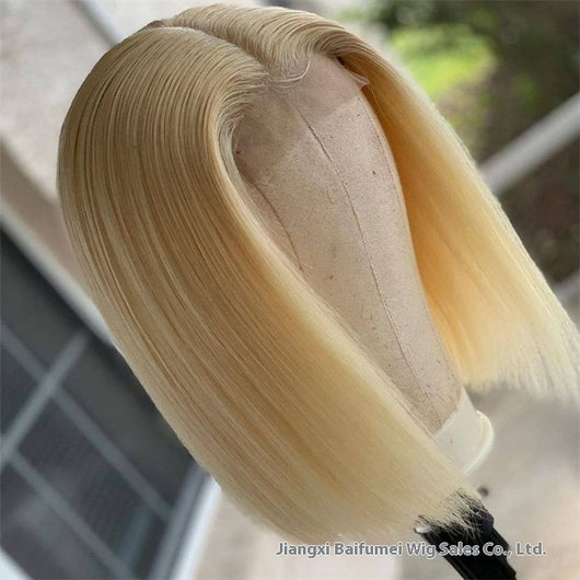 Peluca Bob Corta Estilo Europeo y Americano con Encaje Frontal de Fibra Sintética - Image 15