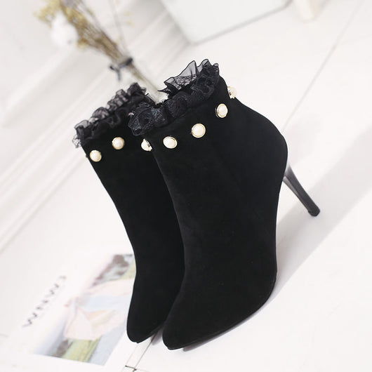 Zapatos de Tacón Alto Punta Fina Versátiles para Mujer - Image 6