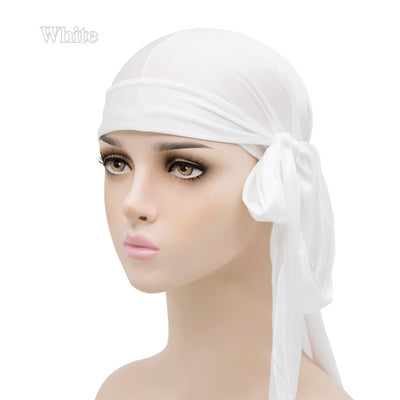 Turbante Pirata de Seda Sintética con Cola Larga - Image 38