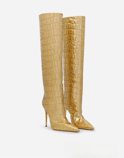 Botas Stiletto Leopardo con Punta Afilada para Mujer - Image 9