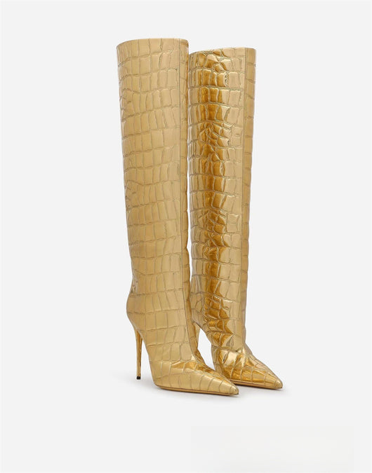 Botas Stiletto Leopardo con Punta Afilada para Mujer - Image 9