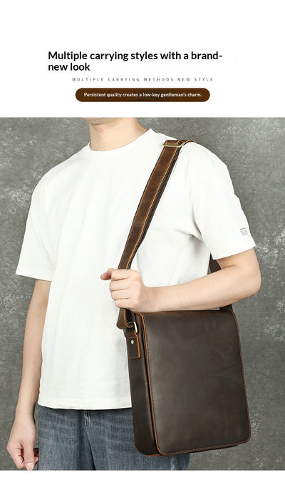 Bolsa Crossbody de Cuero Premium para Hombre - Diseño Versátil y Elegante - Image 13