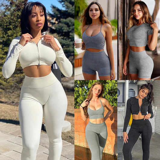 Conjunto Deportivo Shark Sin Costuras - Manga Larga para Yoga y Fitness - Image 10