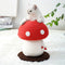 Árbol Rascador para Gatos en Forma de Hongo Rojo