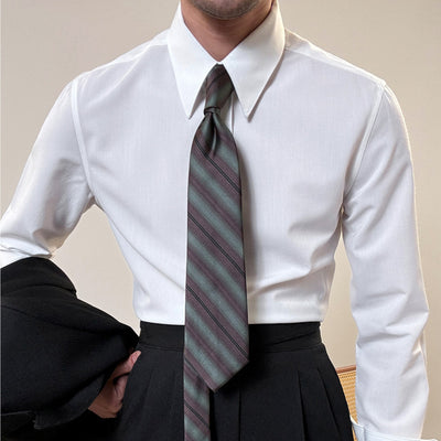 Camisa Business Casual Manga Larga Slim Fit Cuello Italiano Hombre - Image 19