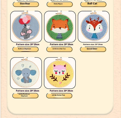 Kit Completo de Bordado para Niños - Agujas, Hilos y Patrones Estampados - Image 28