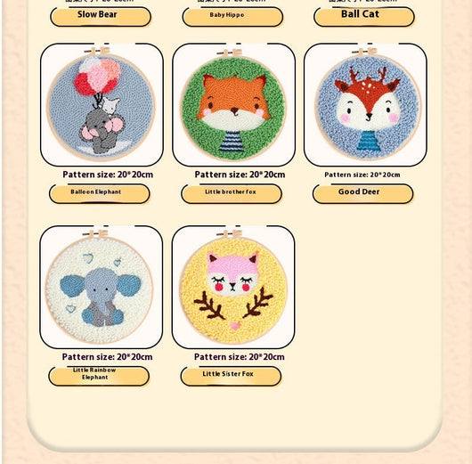 Kit Completo de Bordado para Niños - Agujas, Hilos y Patrones Estampados - Image 28