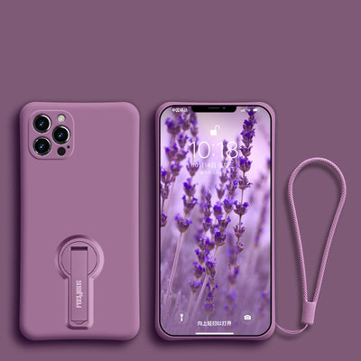 Funda Protectora de Silicona Líquida para iPhone con Soporte y Cordón - Image 12