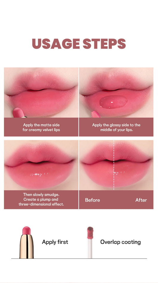 Labial Doble Punta 10 Colores - Mate y Brillo - Image 24