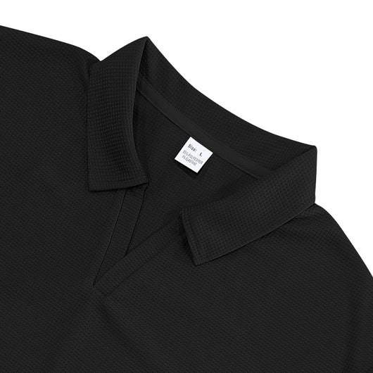 Polo Deportivo Hombre Cuello V Tejido Waffle Manga Corta Suelta - Image 49