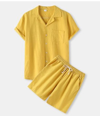Camisa de Pana para Hombre con Manga Corta y Botones - Image 12