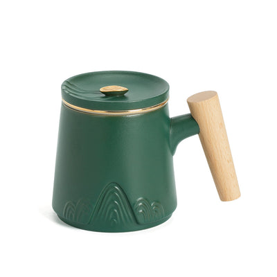 Taza Cerámica Zhoushan con Filtro Separador y Tapa - Image 9
