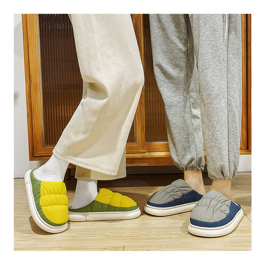 Pantuflas de Dos Colores para Hombre con Felpa Suave - Image 10
